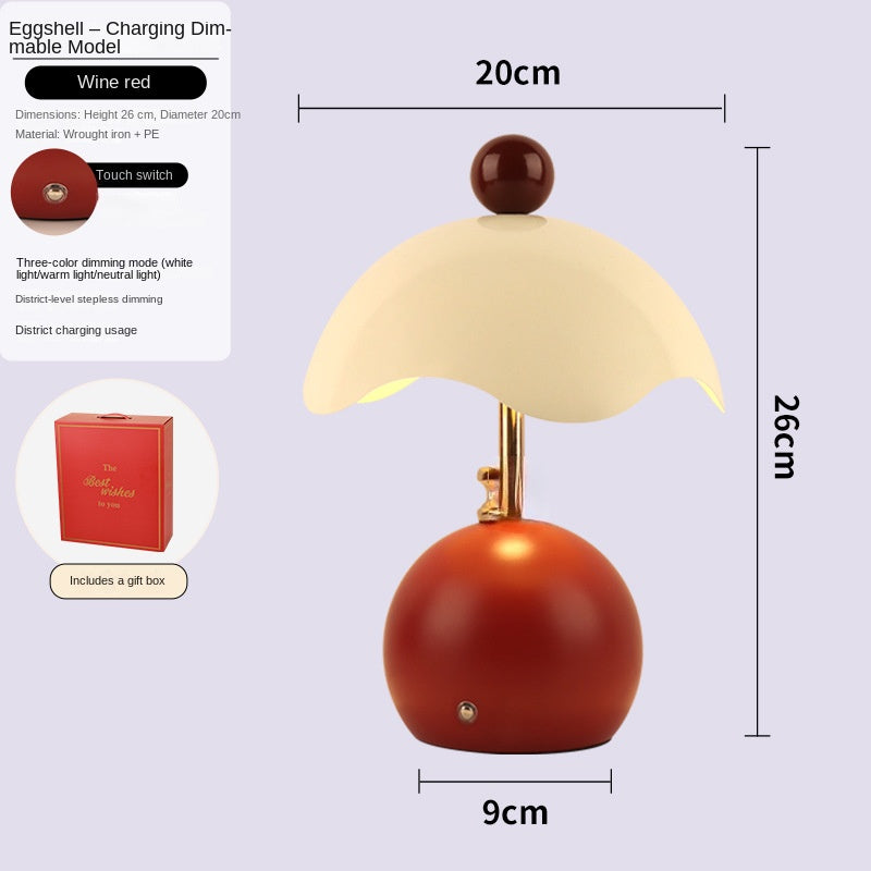Shell-shaped Table Lamp for Bedroom, Luxury Minimalist Bedside Light, Wedding Gift, Night Light