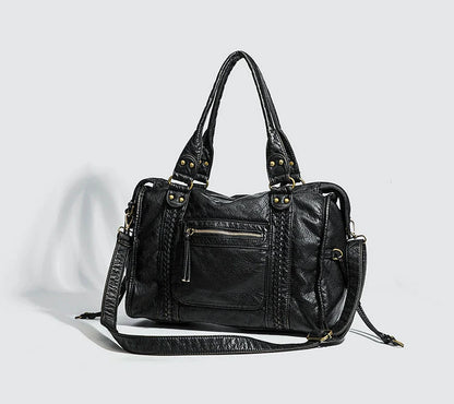 Sac Femme Grande Bandoulière Avec Fermeture Éclair | Tressé