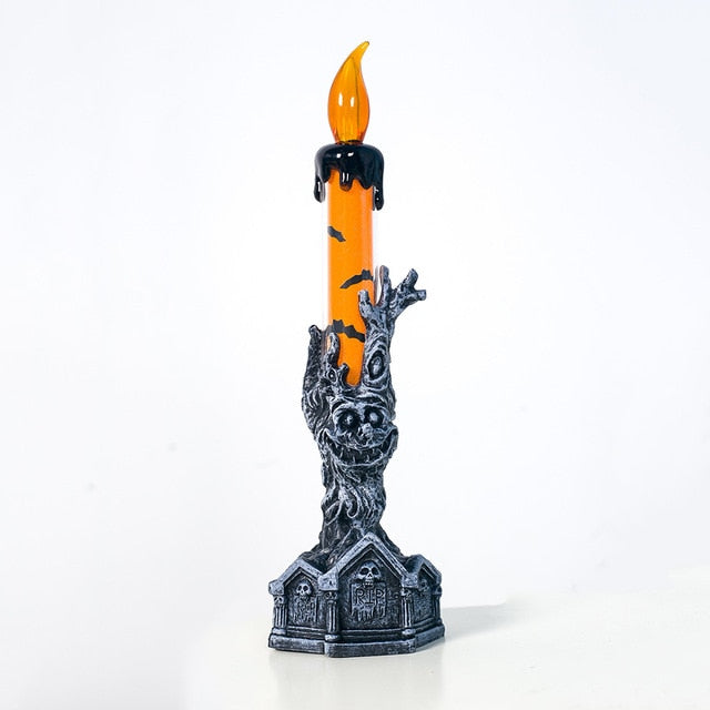 Halloween Party Decor LED Candle Skeleton Ghost Hand Shape Electronic Candle Light Lamp for Halloween party Holiday Lamp