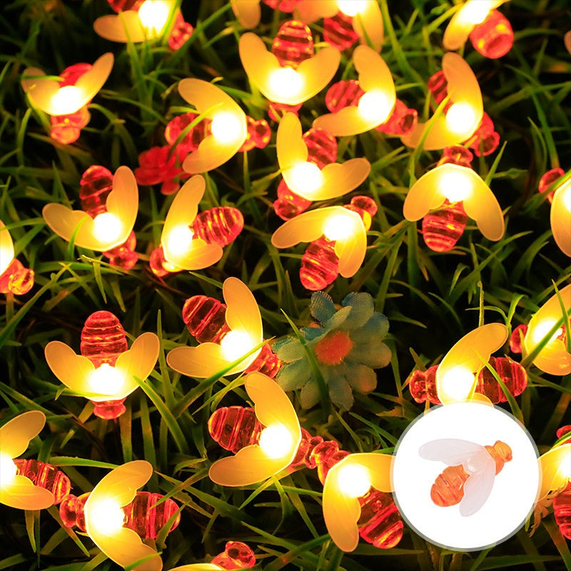 LED solar cherry blossom light string outdoor waterproof balcony holiday wedding decoration atmosphere flower colored lights
