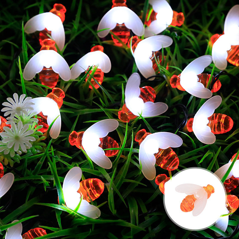 LED solar cherry blossom light string outdoor waterproof balcony holiday wedding decoration atmosphere flower colored lights