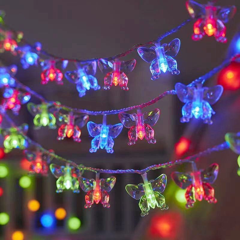 LED solar cherry blossom light string outdoor waterproof balcony holiday wedding decoration atmosphere flower colored lights